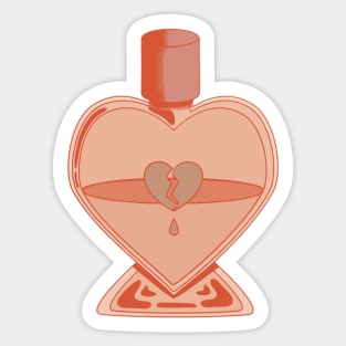 Heartbreak Healer Pastel Potion Bottle Sticker